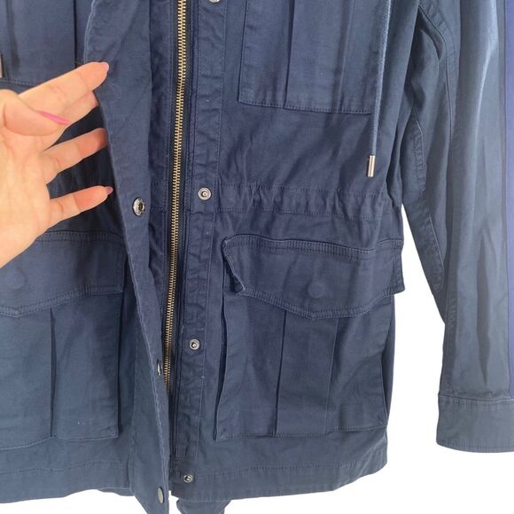 ATM Anthony Thomas Melillo Navy Utility Field Jacket Size M Striped - Picture 3 of 13